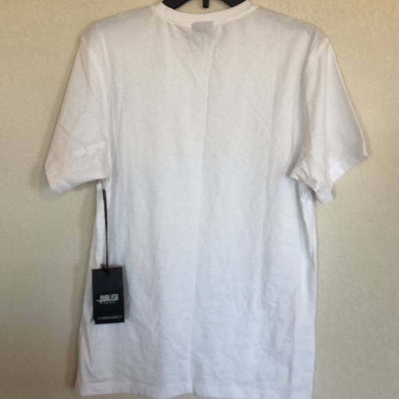 Publish Men's Reverse Tee in white size MEDIUM - Picture 8 of 9